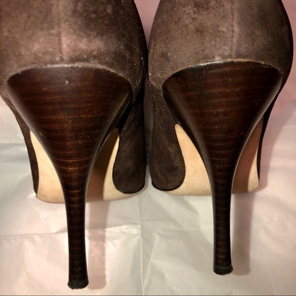 Type Z Rockstar Brown Suede Open Toe Shootie - Picture 8 of 11